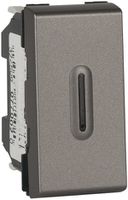 EB-Leuchtwippschalter MOS 3/1L 10A magnesium 1 Modul