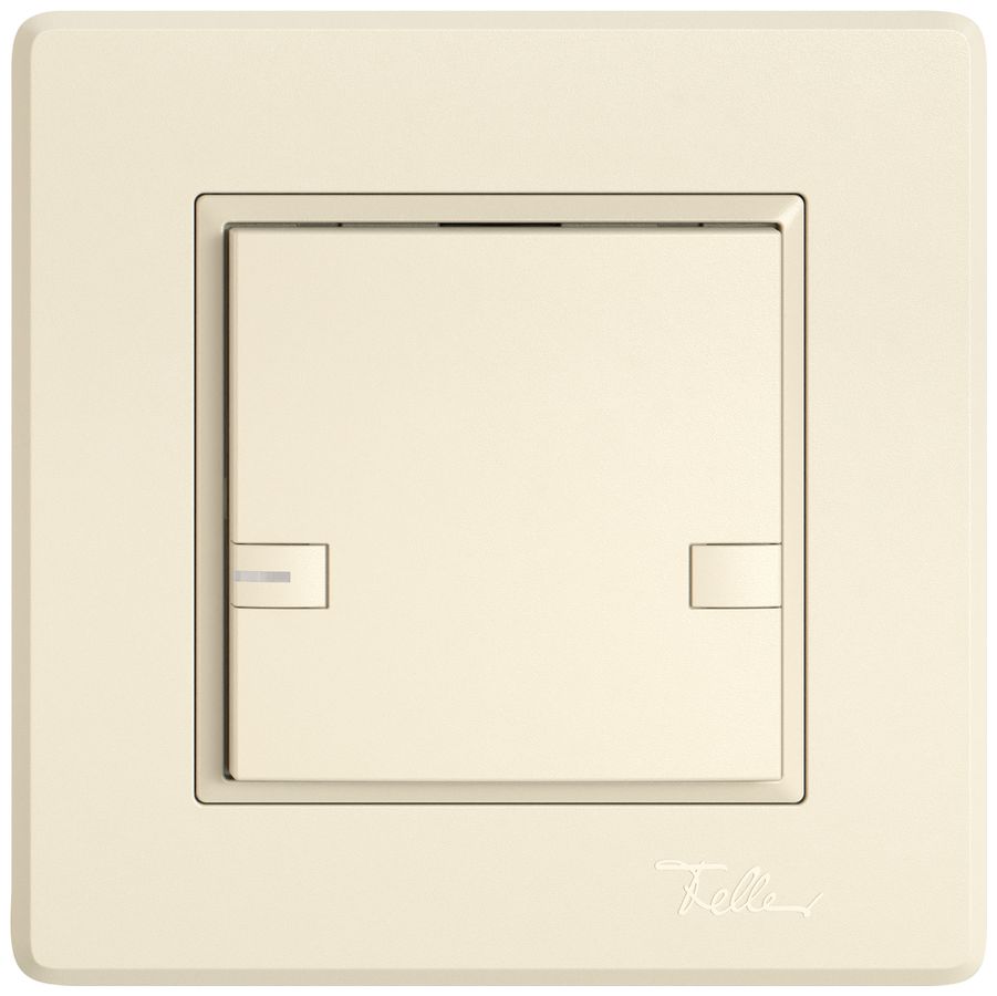 Poussoir universel ENC EDIZIO.liv UNI SNAPFIX® 12…48V a.LED bleu 1× comm.2T cr