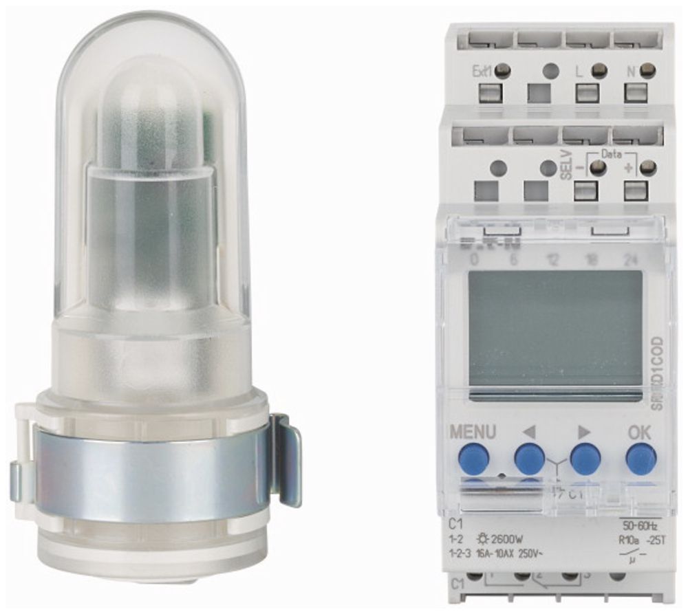 REG-Dämmerungsschalter digital ETN m.Zeitschaltuhr Wochenprogramm 1…99000 Lux