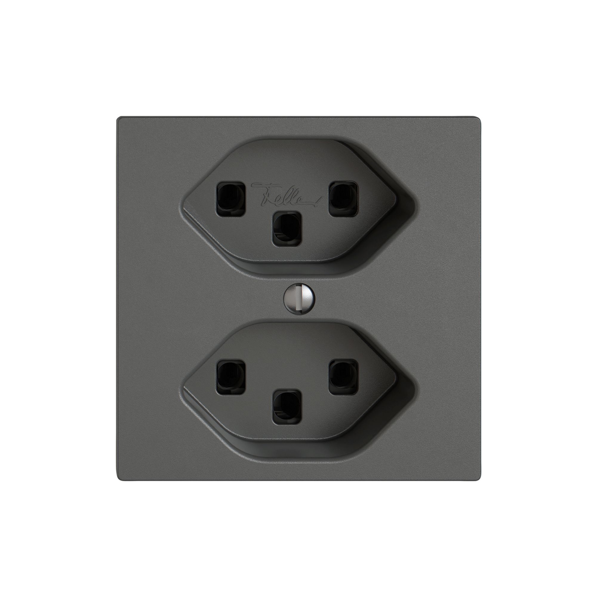 Steckdose EDIZIO.liv SNAPFIX® 2×T23 dgu