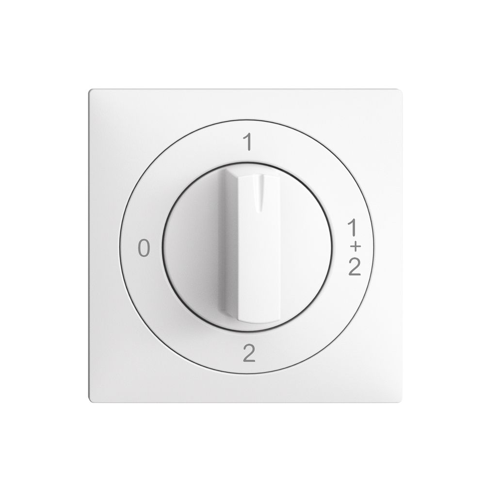 Frontset EDIZIOdue 0-1-1+2-2 60×60mm weiss für Drehschalter