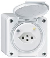 AP-FI-Steckdose robusto T23 30mA weiss