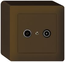 Presa di passaggio AP kallysto R/TV 19dB marrone