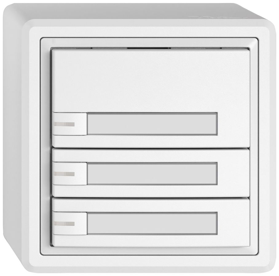 AP-Universaltaster EDIZIO.liv UNI SNAPFIX® 5…48V m.LED blau 3× 1-Tbed.Pap.ws