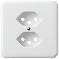 Abdeckplatte Gr.I 2×Typ 13 basico weiss