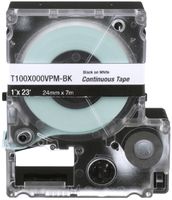 Cassette d'étiquettes Panduit MP, bande continue, 24×7000mm noir sur blanc