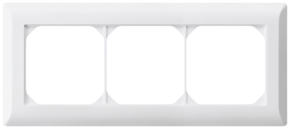 Cadre de recouvrement ENC kallysto.line 1×3 blanc horizontal 92×212mm