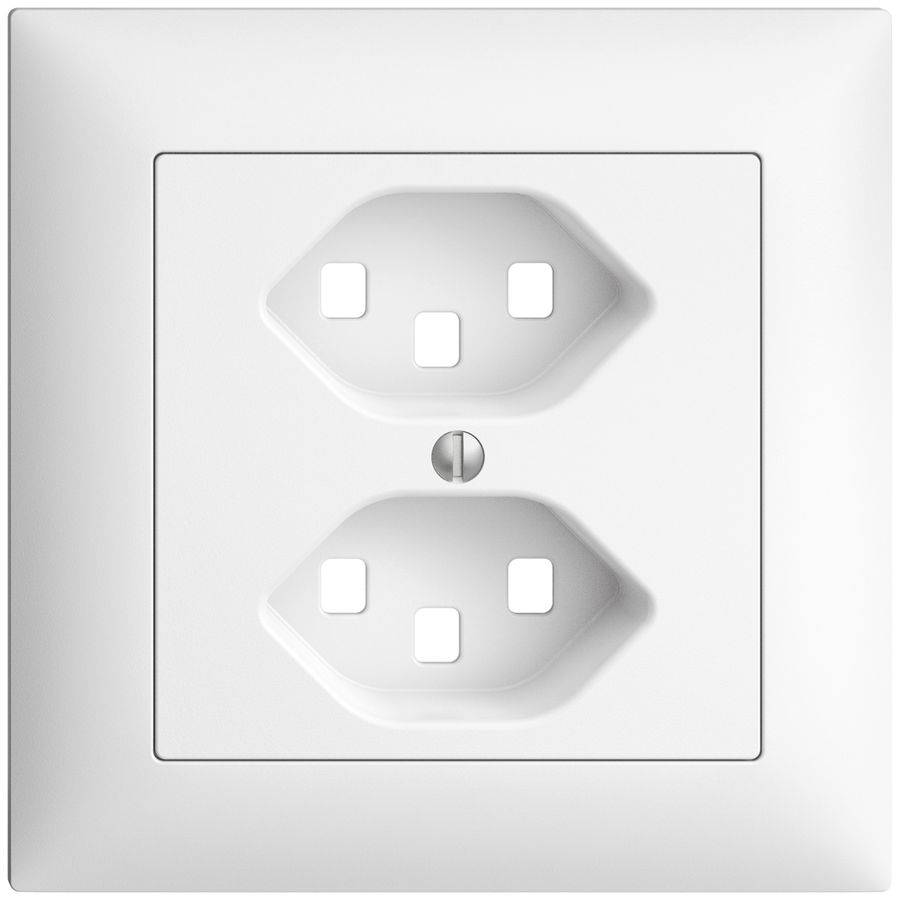 UP-Frontset EDIZIOdue weiss 88×88mm 2×T23