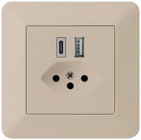 Prise de charge USB ENC kallysto.trend 18W PD 1×type A 1×type C T13 beige