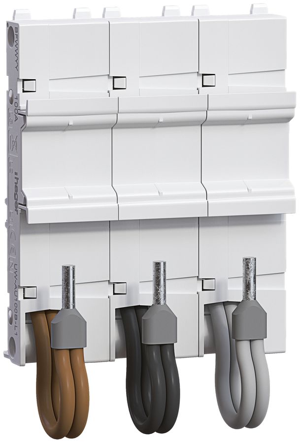 Universaladapter Hager uniway 81mm, 100A, 3P, L1L2L3