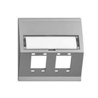 Kit montage INC EDIZIOdue F sortie oblique 2×R&M cat.5e/6/LC spécial, silver