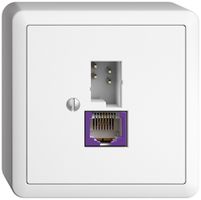 Presa AP T+T 6P/1×RJ45 DSL-a banda larga EDIZIOdue bianco