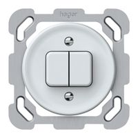 UP-Druckschalter origin Sch 3 + NO/NC 77×77mm weiss