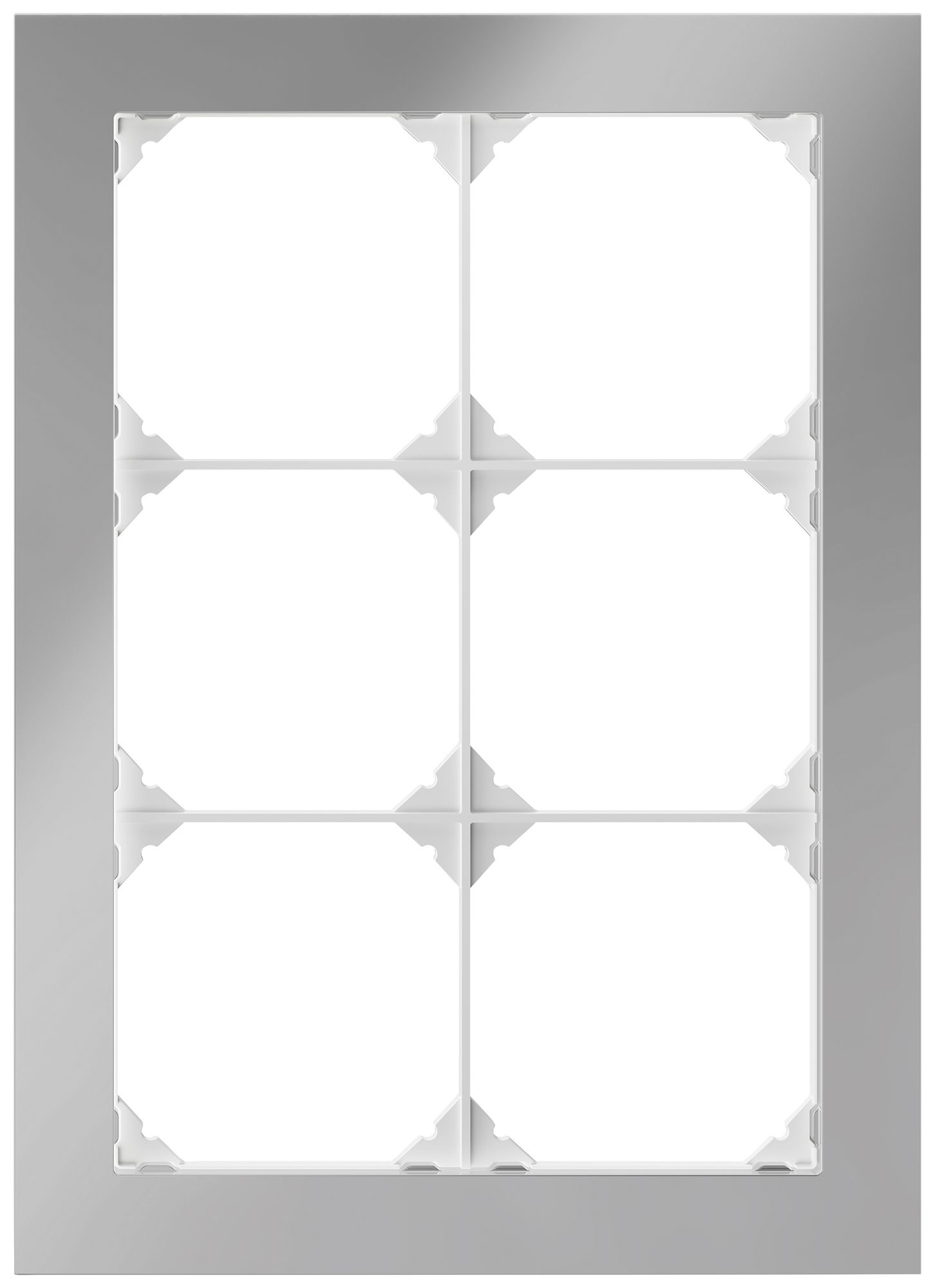 UP-Abdeckrahmen EDIZIO.liv prestige SNAPFIX® 3×2/2×3 214×154mm Cr-po