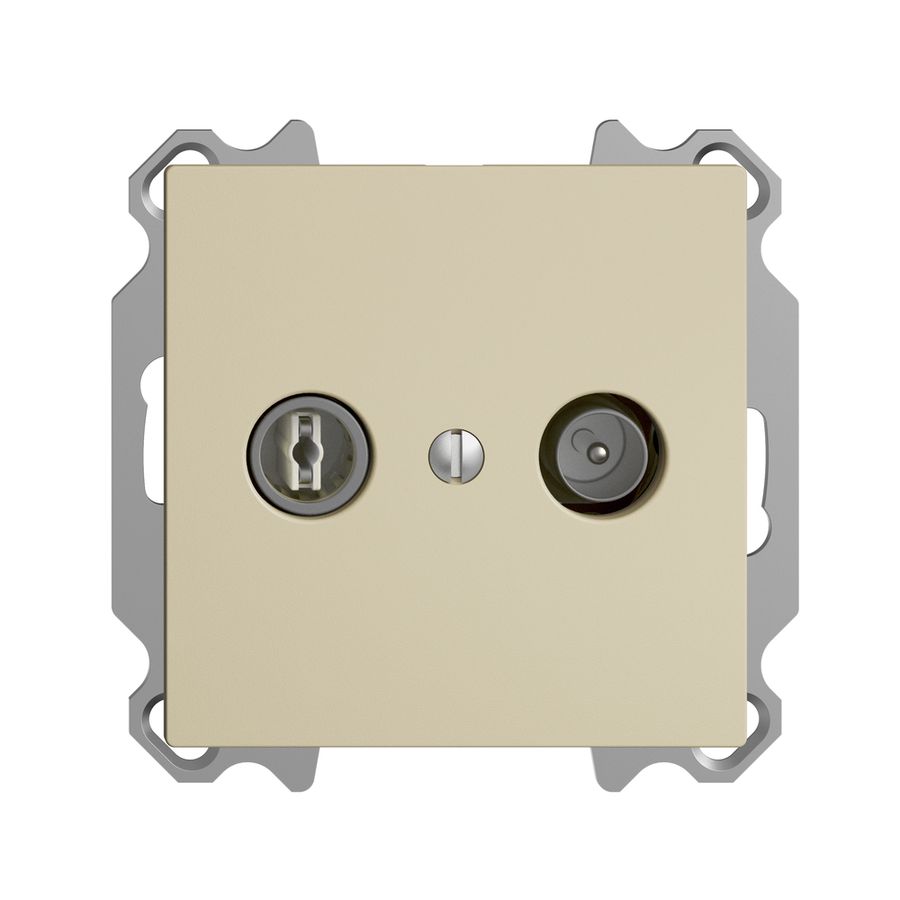 UP-TV-R-Dose EDIZIOdue 4dB vanille Breitbanddose 5…2000MHz, FM