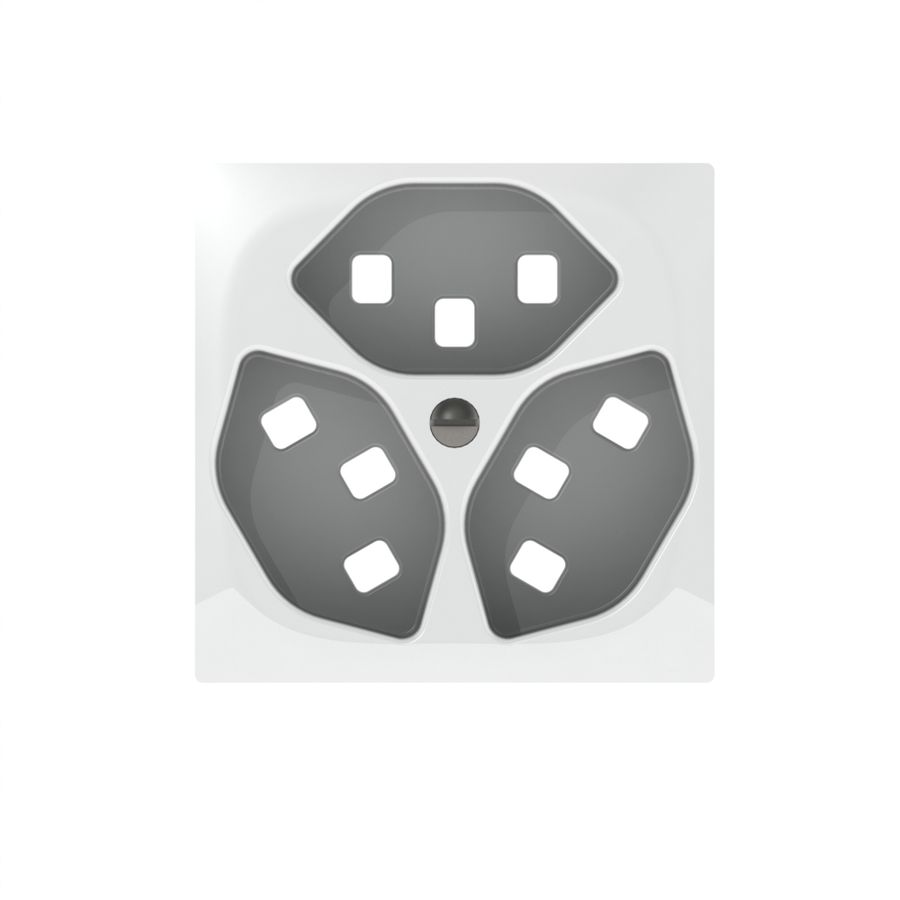 Frontplatte SIDUS weiss glänzend zu 3×T23