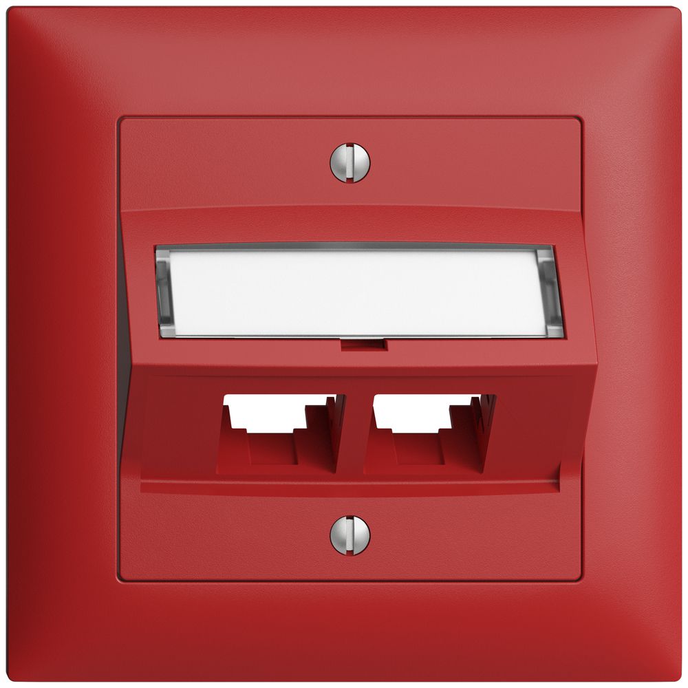 Kit de montage ENC S-One EDIZIOdue FMI pour 2×RJ45 oblique, berry