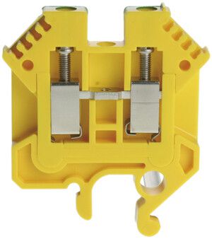 Borne de passage joignable Woertz 0.5…4mm² 32A 1000V vis 2×1 barre G vert/jaune