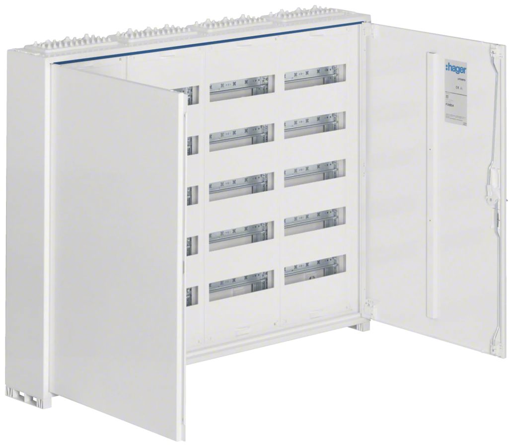 Distributeur AP Hager univers 5 rangées 240UM porte IP44 1050×800×160mm
