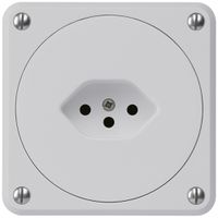 UP-Steckdose robusto Typ 13 grau ohne Klappdeckel für Kombination