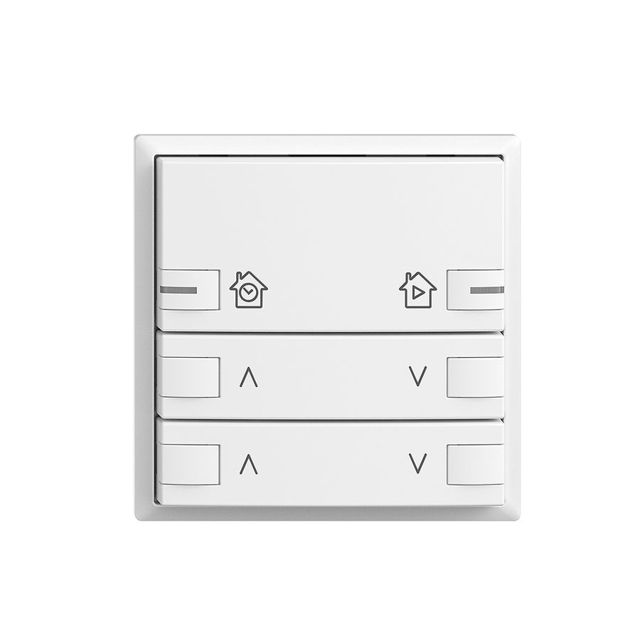 Frontplatte EDIZIOdue zeptrionAIR Motor 2K mit Bez. mit LED weiss