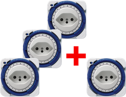 Aktionspack Steckdosenschaltuhr 3×Timer 26, 24h +1 Stk gratis