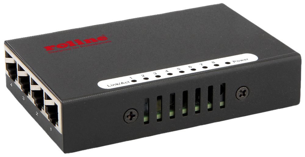 Switch ROLINE, 8-Port 10/100/1000Mbit/s, Auto-Negotiation, Full-Duplex