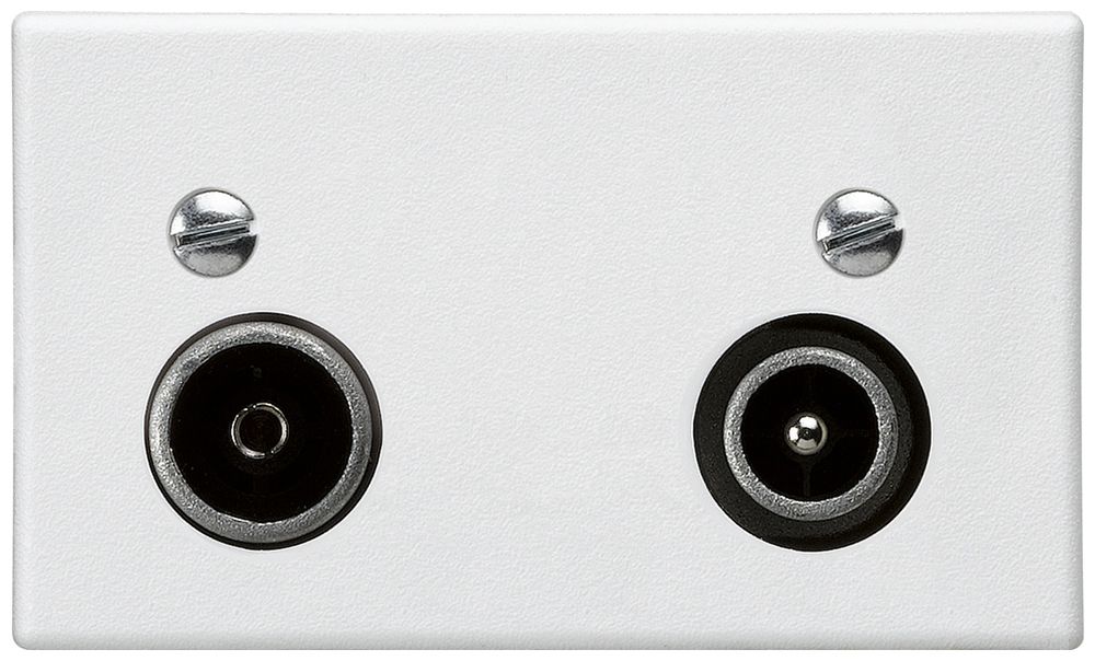 Prise d'antenne INC FLF R-TV 14dB de passage blanc