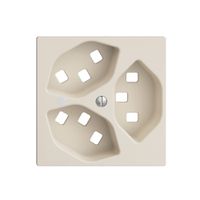 Frontset EDIZIOdue crema, 60×60mm 3×T23 mit Linse