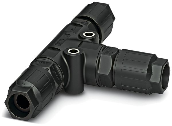 Distributore T QUICKON 3LPE 1.5mm² Ø8…13mm 3×dado nero