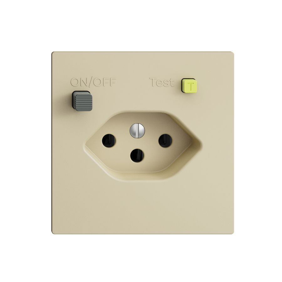 UP-Steckdose EDIZIOdue T13 FI 30mA F, vanille