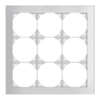 Abdeckrahmen EDIZIOdue prestige 3×3 spiegel satin