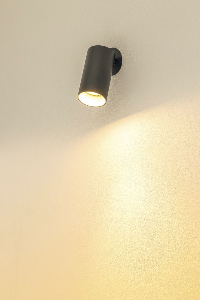 Spot SLV KAMI GU10 1×0…10W Ø55×125mm noir/blanc