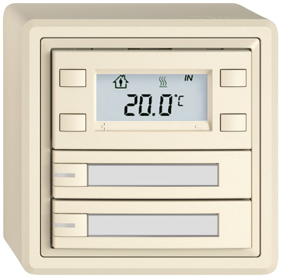 AP-RTH-Taster EDIZIO.liv SNAPFIX® m.RGB-LED Pap.2×Taste 1-Tbed.cr