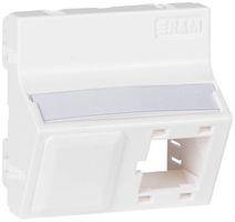 Support d'insertion ATO Freenet 2×RJ45 blanc