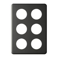 Placca di copertura 3×2 6×43mm nero