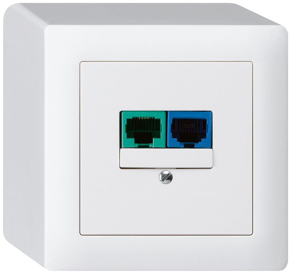 Boîte AP DSL kallysto 2×RJ45 blanc