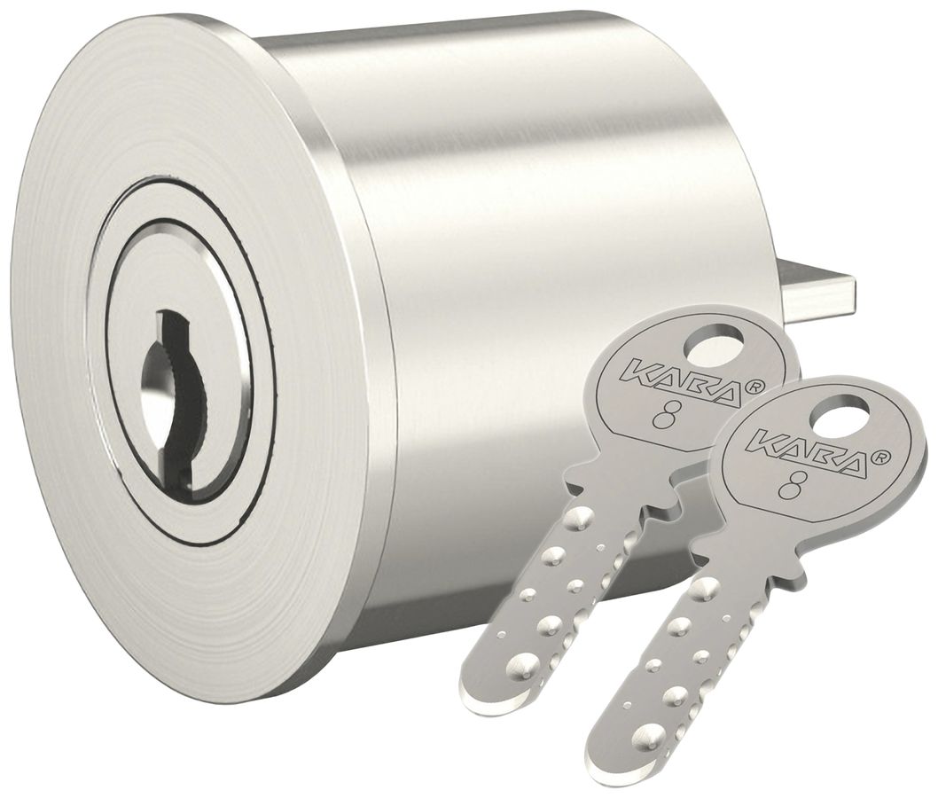 Cylindre pour serrure Feller KABA 8 Typ 1007FA retrait 2×180° avec 2 clés