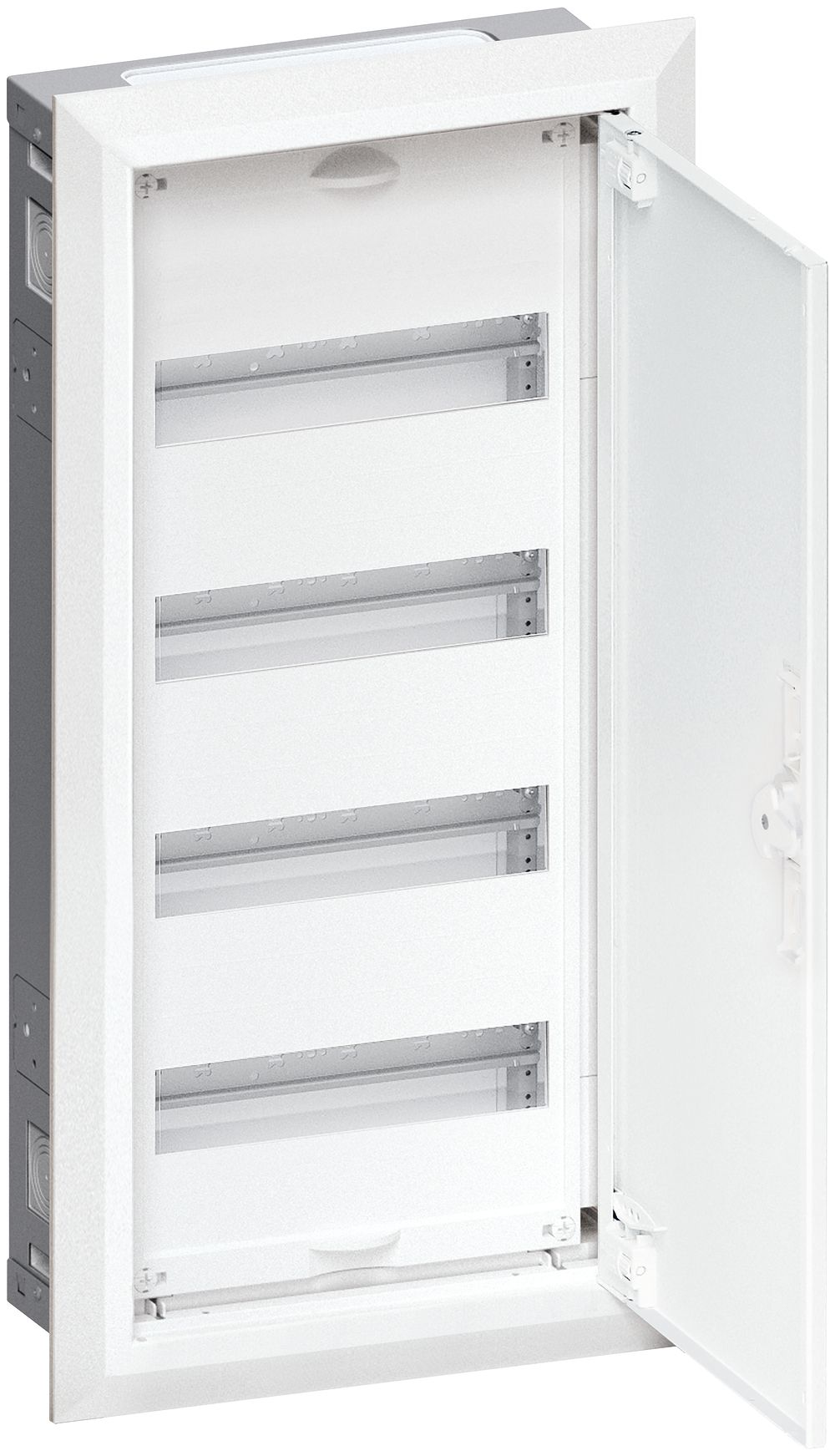 Distributeur ENC Hager univers 4 rangées 48UM porte IP30 300×650×110mm