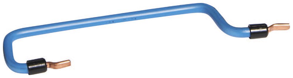 Barre de pontage Hager 1L 10mm² N écartement barre DIN 125mm bleu