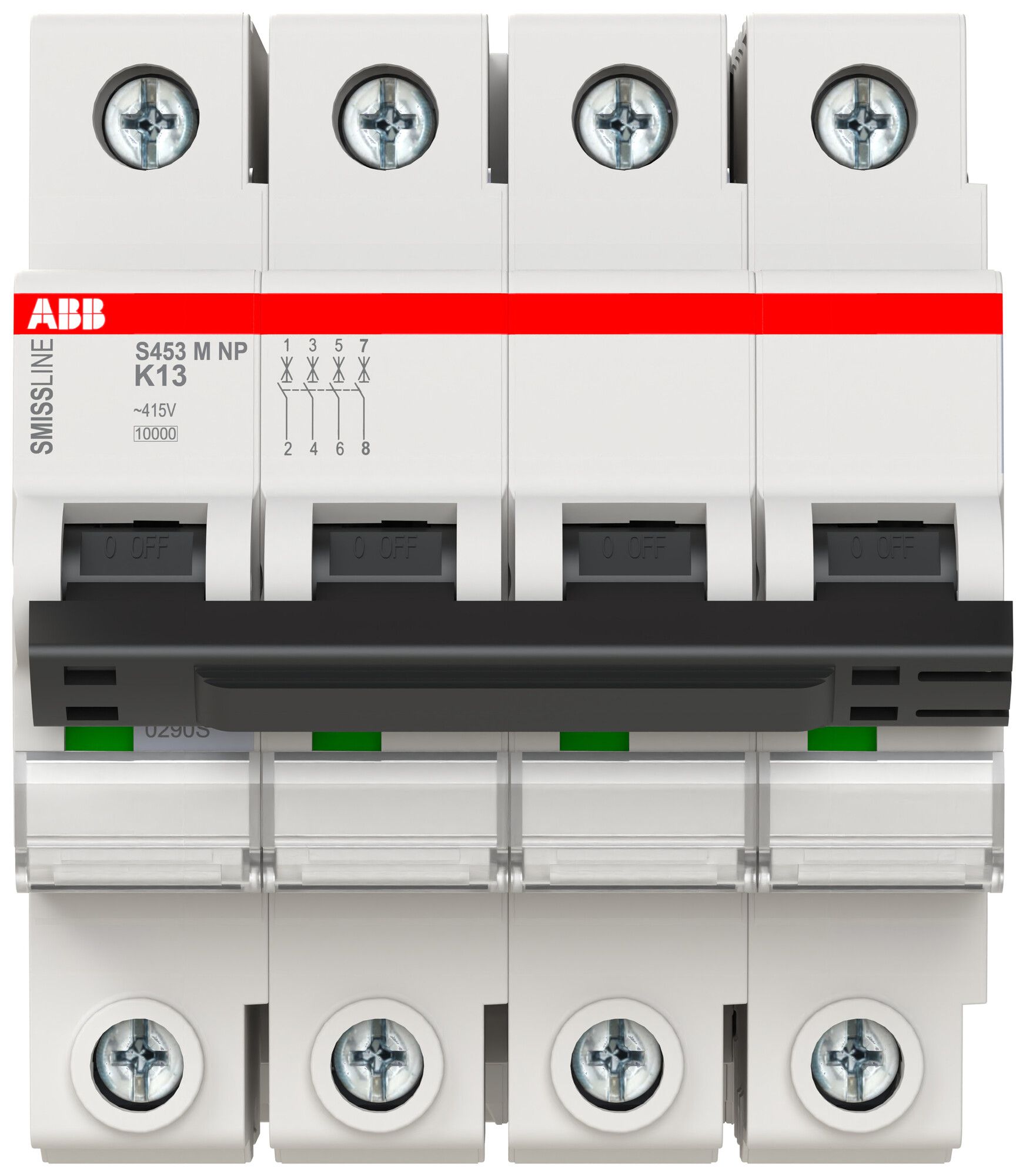Leitungsschutzschalter SMISSLINE CLASSIC 4×13 K 25kA NP