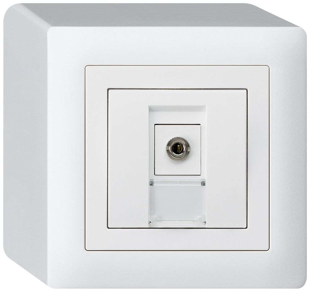 AP-Anschlussdose kallysto Jack Connector 3.5mm weiss