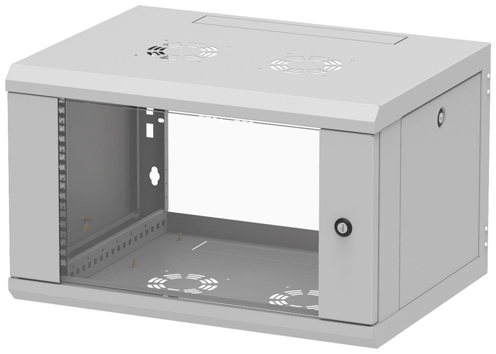 Netzwerk-Wandgehäuse 19" Z-Cube 6HE 368×600×450mm 60kg grau IP20