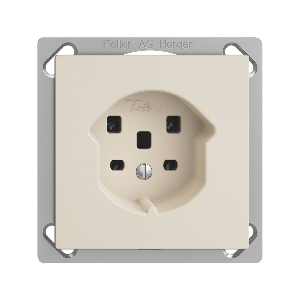 EB-Steckdose EDIZIOdue T25 16A crema, Schraubklemmen