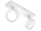 Spot LED Philips Bracia 11W 1100lm 2700K 110° 260×80.5mm blanc 2×Spot