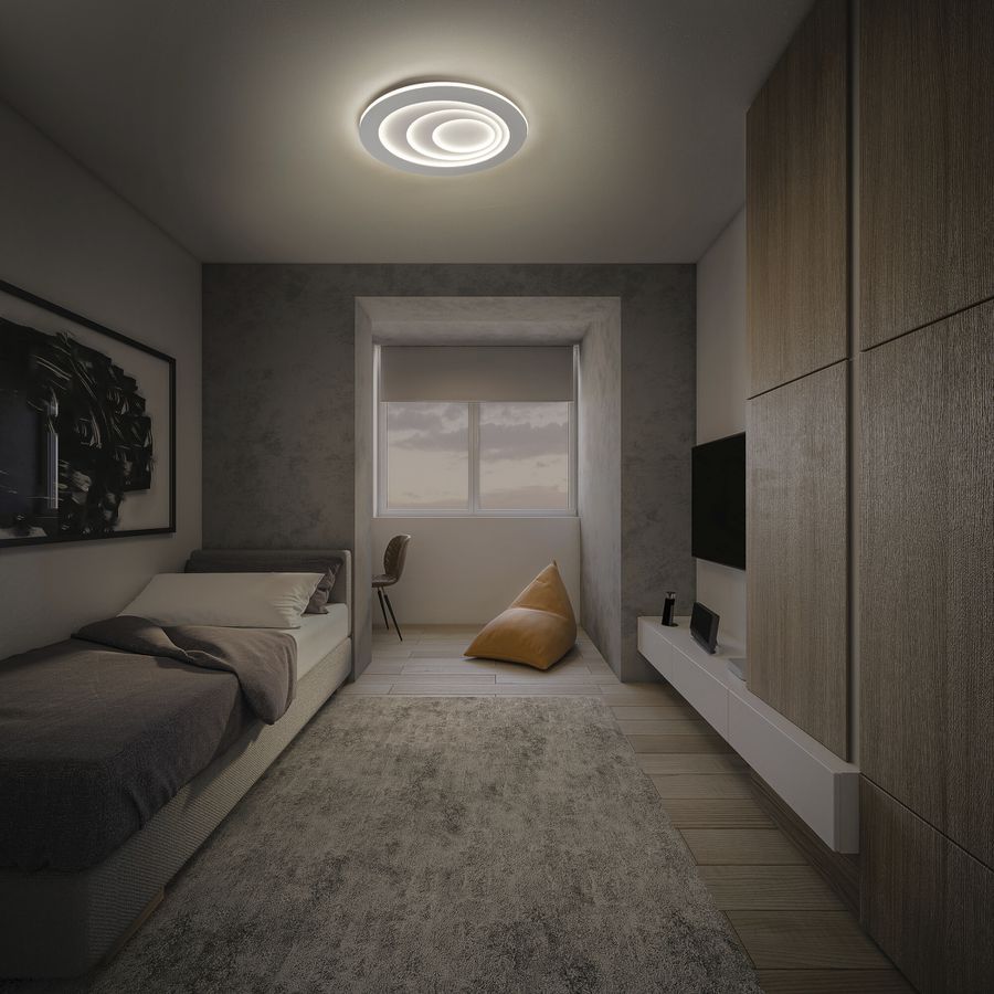 Plafonnier LED LEDVANCE ORBIS SPIRAL Oval 63W 3800lm 3000K Ø720mm blanc