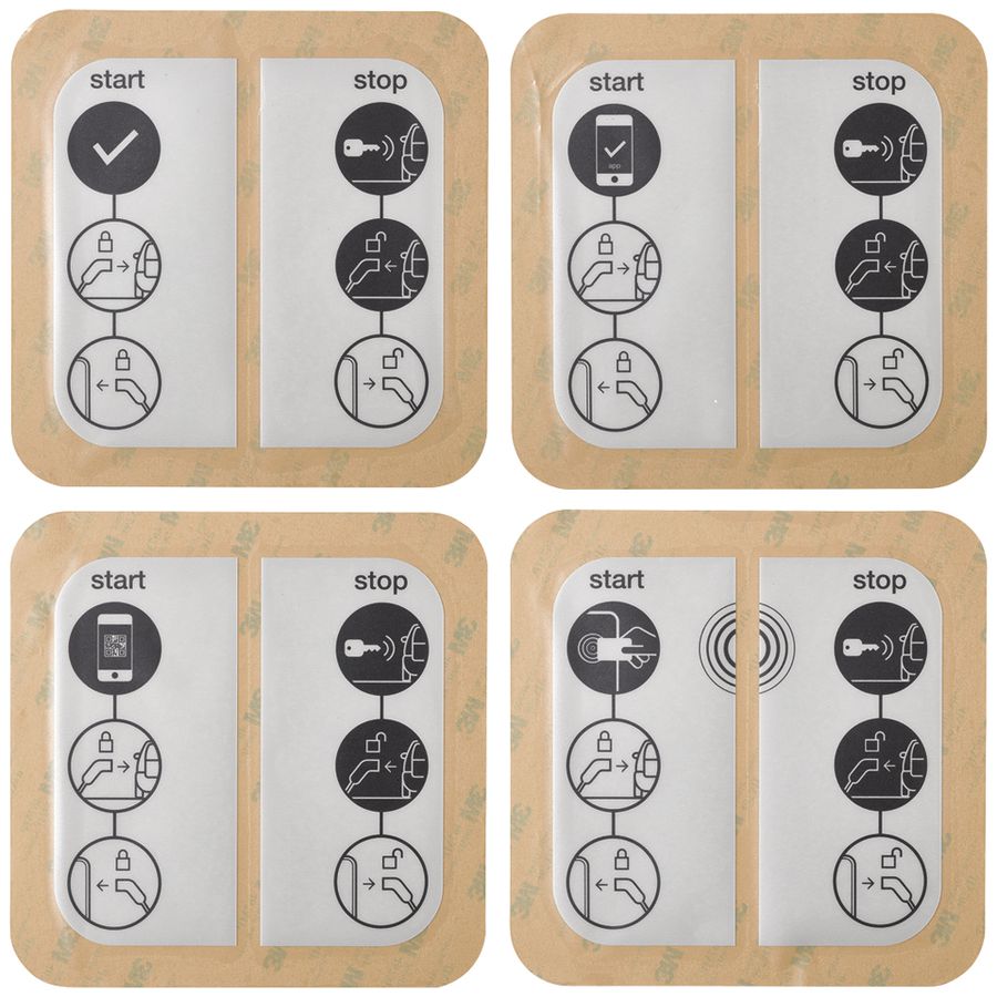 Sticker Hager für Ladestation witty share und solar mit RFID