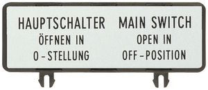 Étiquette de marquage Eaton ZFS61/62-T0 interup.principal rectang.17×48mm noir