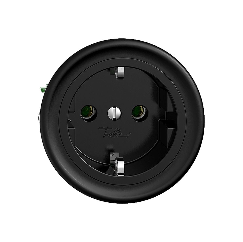 Prise Feller STANDARDdue Schuko 16A 230V Ø 60mm noir