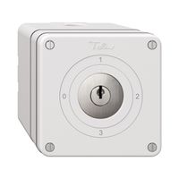 NAPU-Drehschalter NEVO, 5/1L, mit Schloss&2 Schlüsseln, KS, 0-1-2-3, weiss